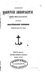 The Complete Works of Saint Dionysius the Areopagite