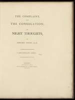 The complaint, and the consolation; or night thoughts