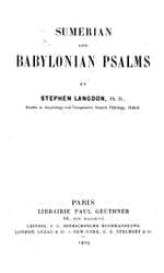 Sumerian and Babylonian Psalms