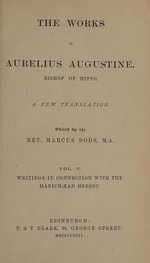 Writings in Connection with the Manichaean Heresy