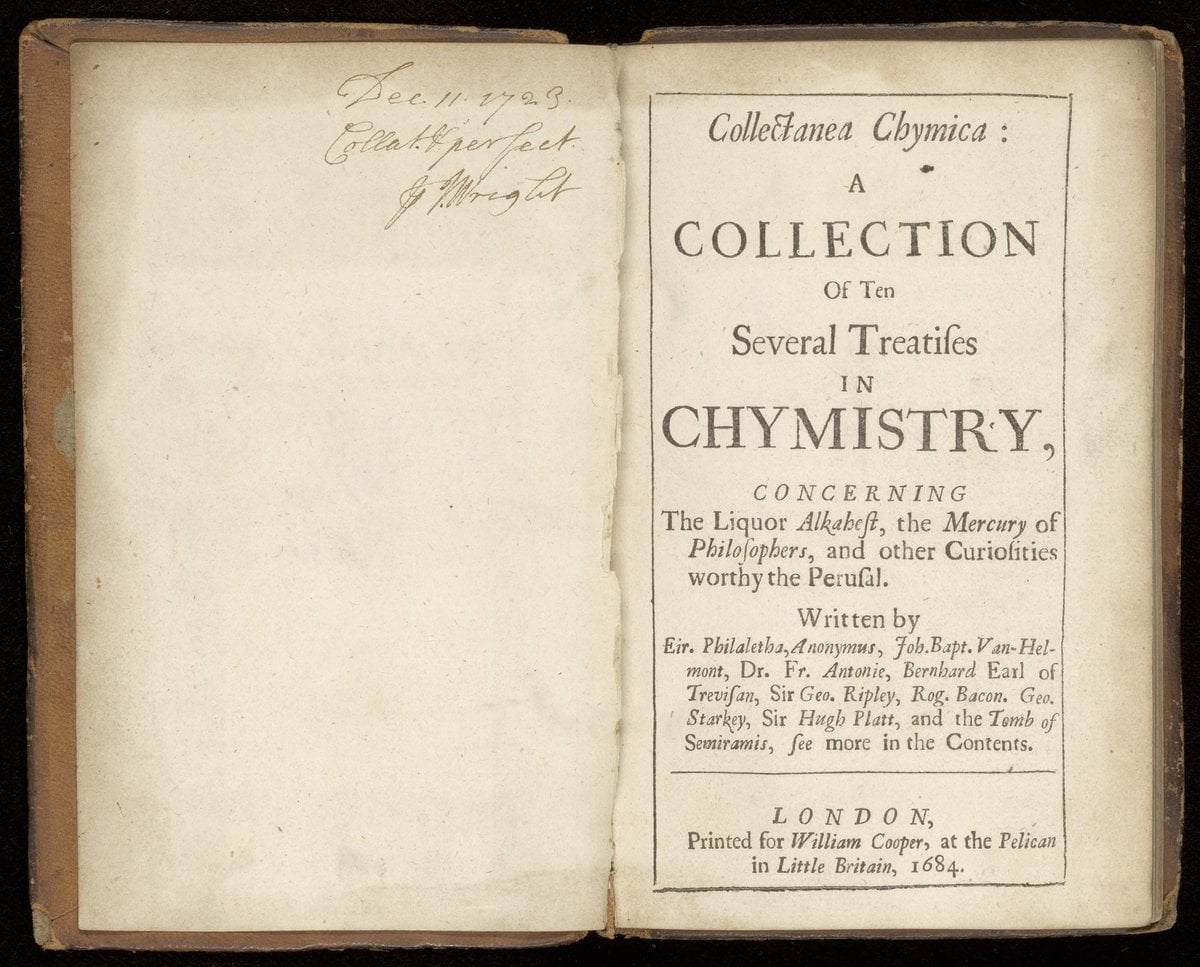 Collectanea chymica: a collection of ten several treatises in chymistry