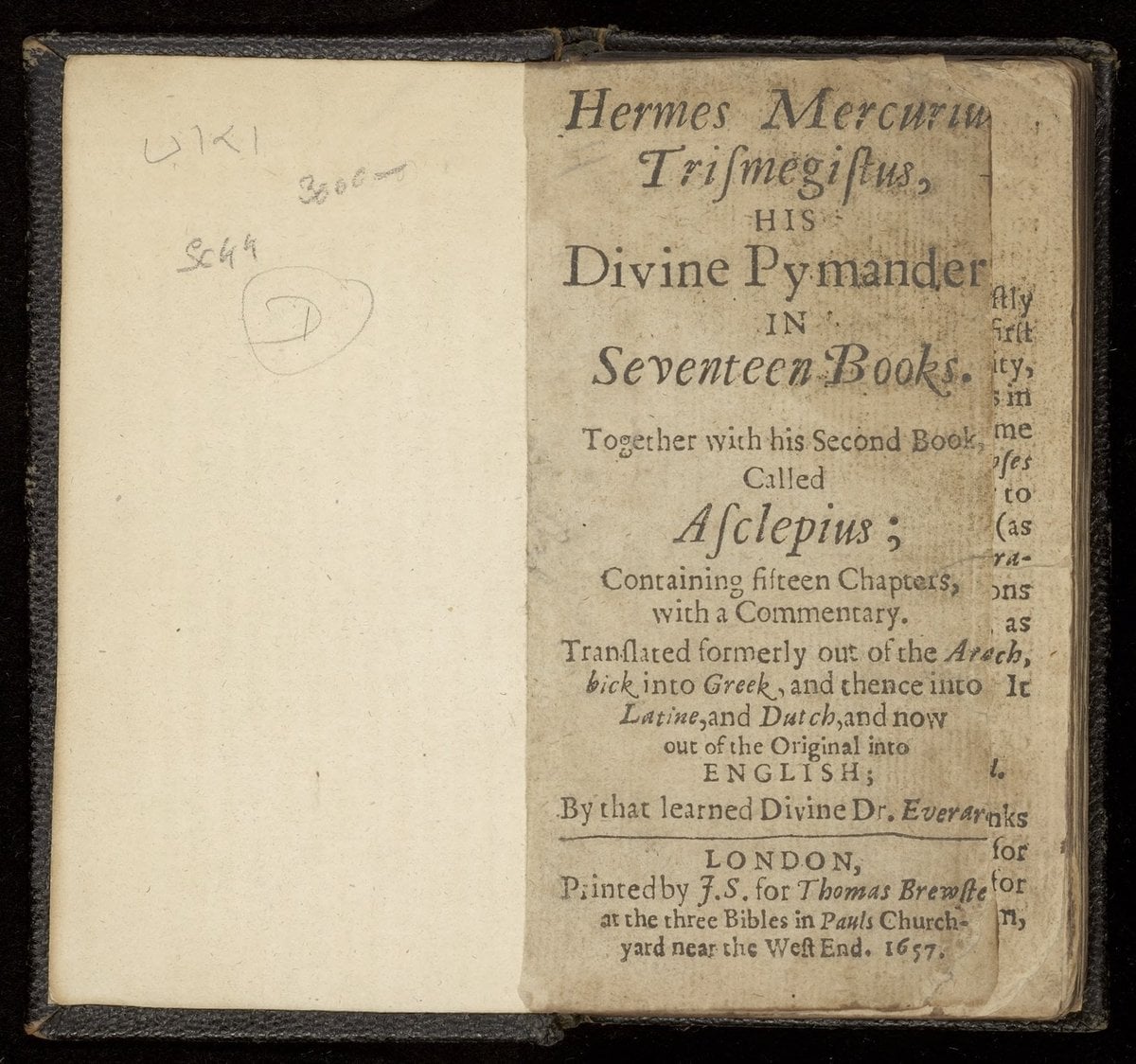 Divine Pymander. Asclepius