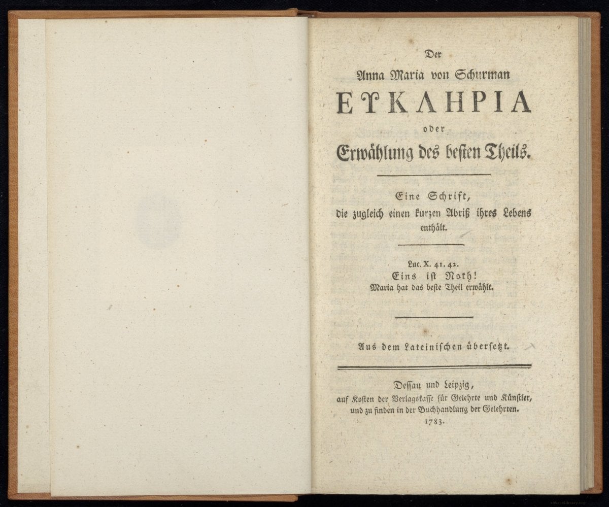 Eukleria, or Choosing the Better Part