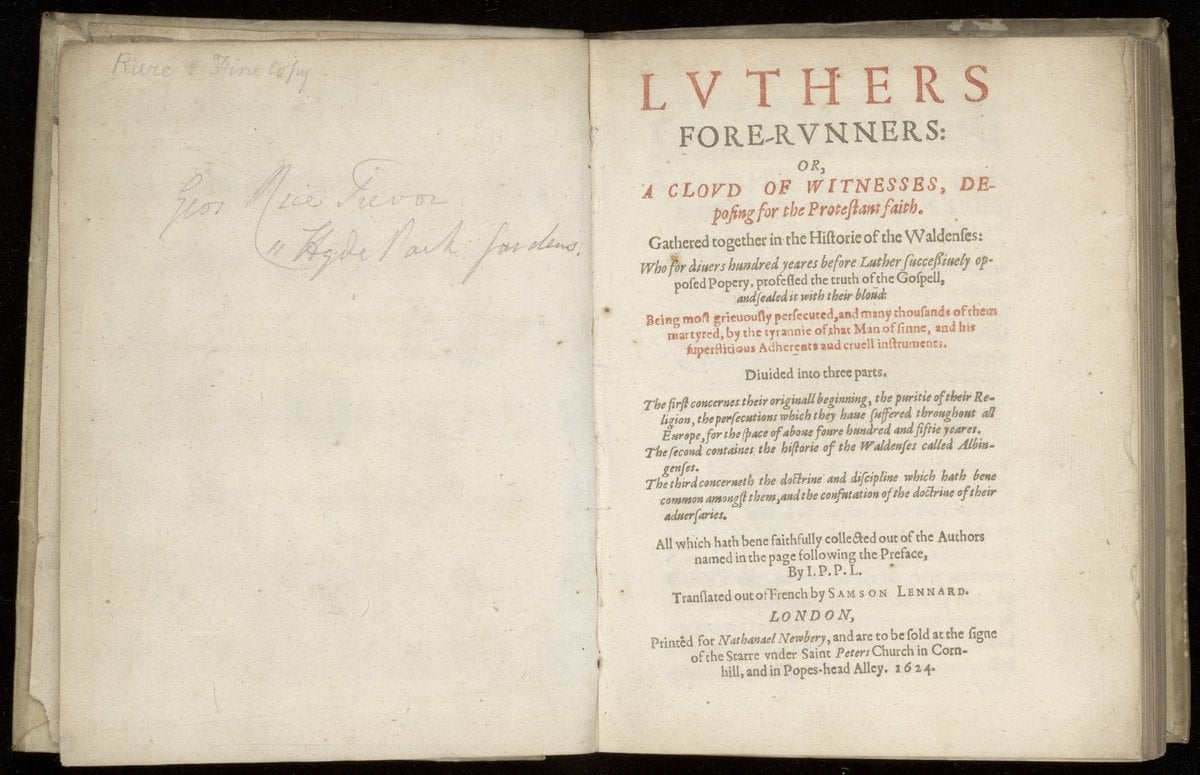 Luther's fore-runners or a cloud of witnesses