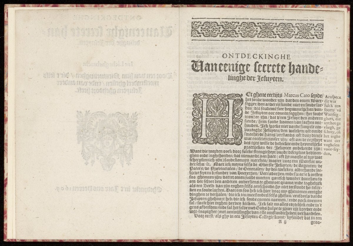 Discovery of Certain Secret Dealings of the Jesuits