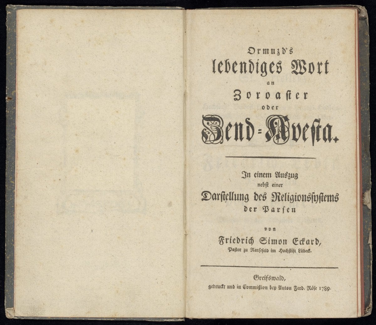 Ormuzd's Living Word to Zoroaster