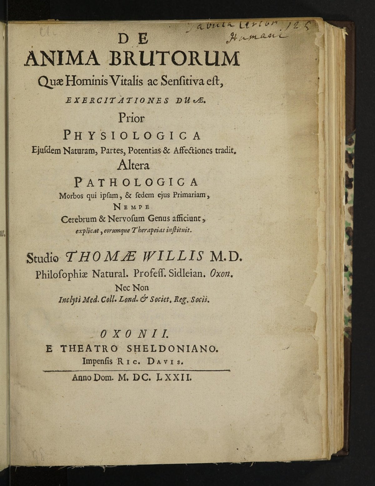 De Anima Brutorum quae Hominis Vitalis ac Sensitiva est