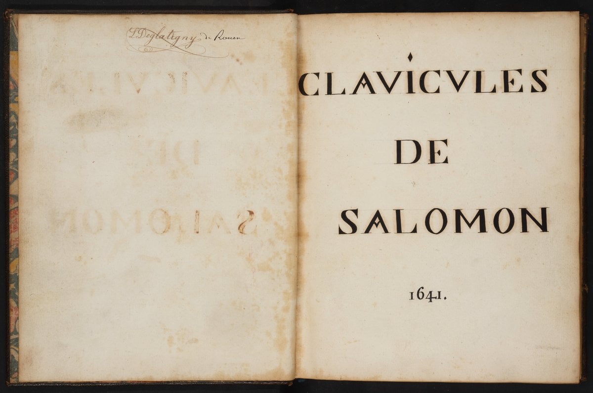 Keys of Solomon — 1641 French MS, from Guaita Collection