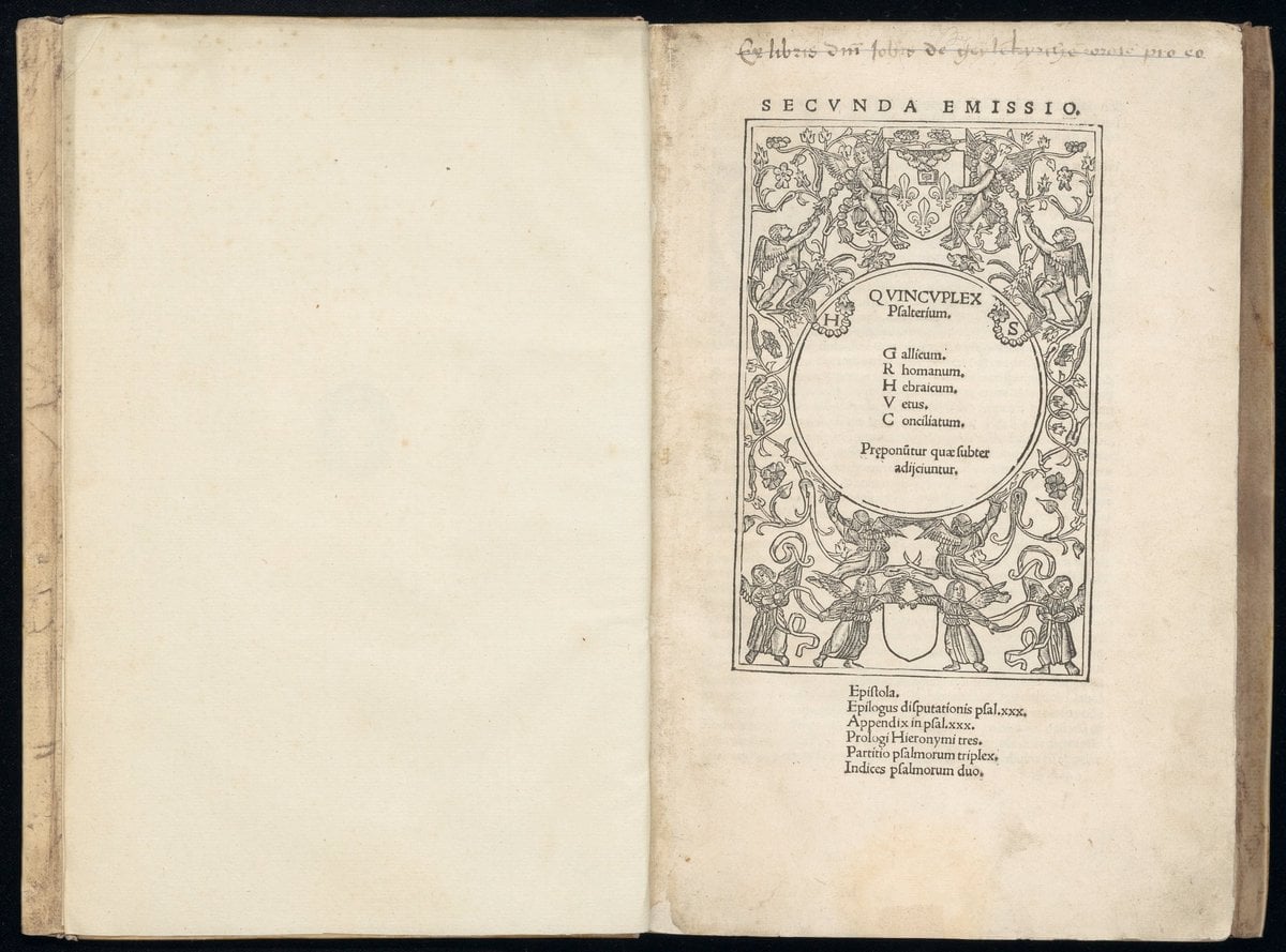 [Biblia]. Quincuplex psalterium