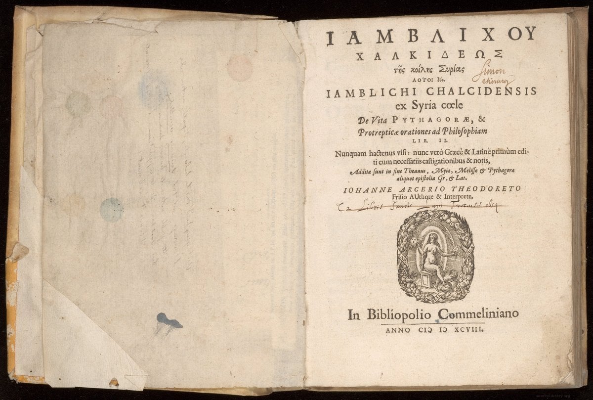 [Greek] De vita Pythagorae